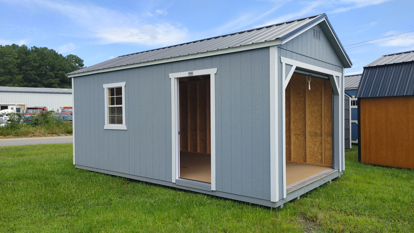 12' x 20' Steely Gray A-Frame Garage Storage Shed