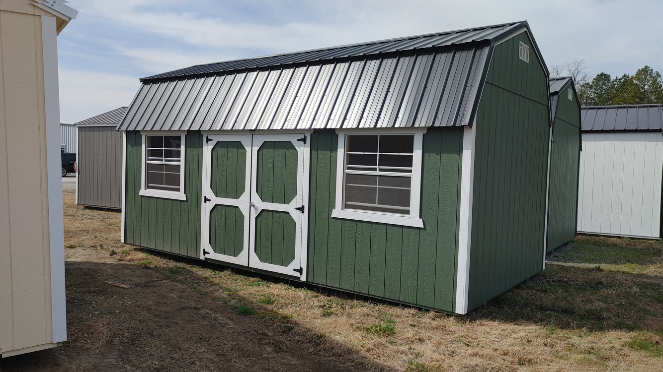 10' x 20' Rosemary Green Side Lofted Barn Storage Shed
