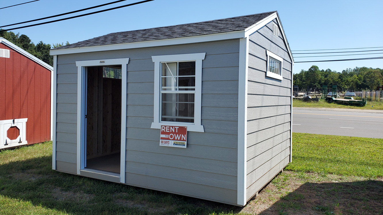 10' x 12' Pewter Cast A-Frame Side Utility Storage Shed with Horizontal Lap Siding