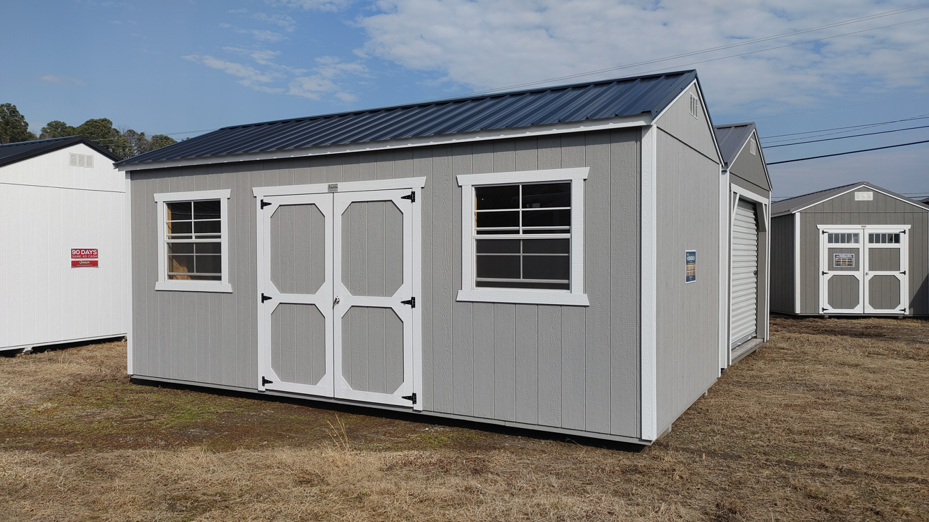 10' x 20' Pewter Cast A-Frame Side Utility Storage Shed