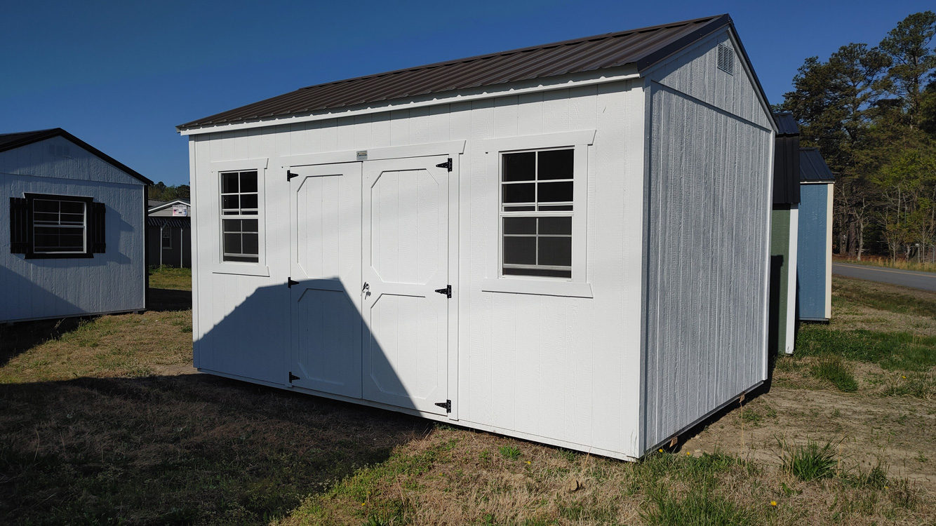 10' x 16' Barn White A-Frame Side Utility Storage Shed