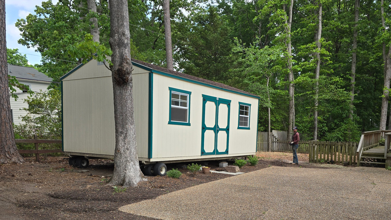 14' x 24' Eaglet Beige A-Frame Garage Storage Shed