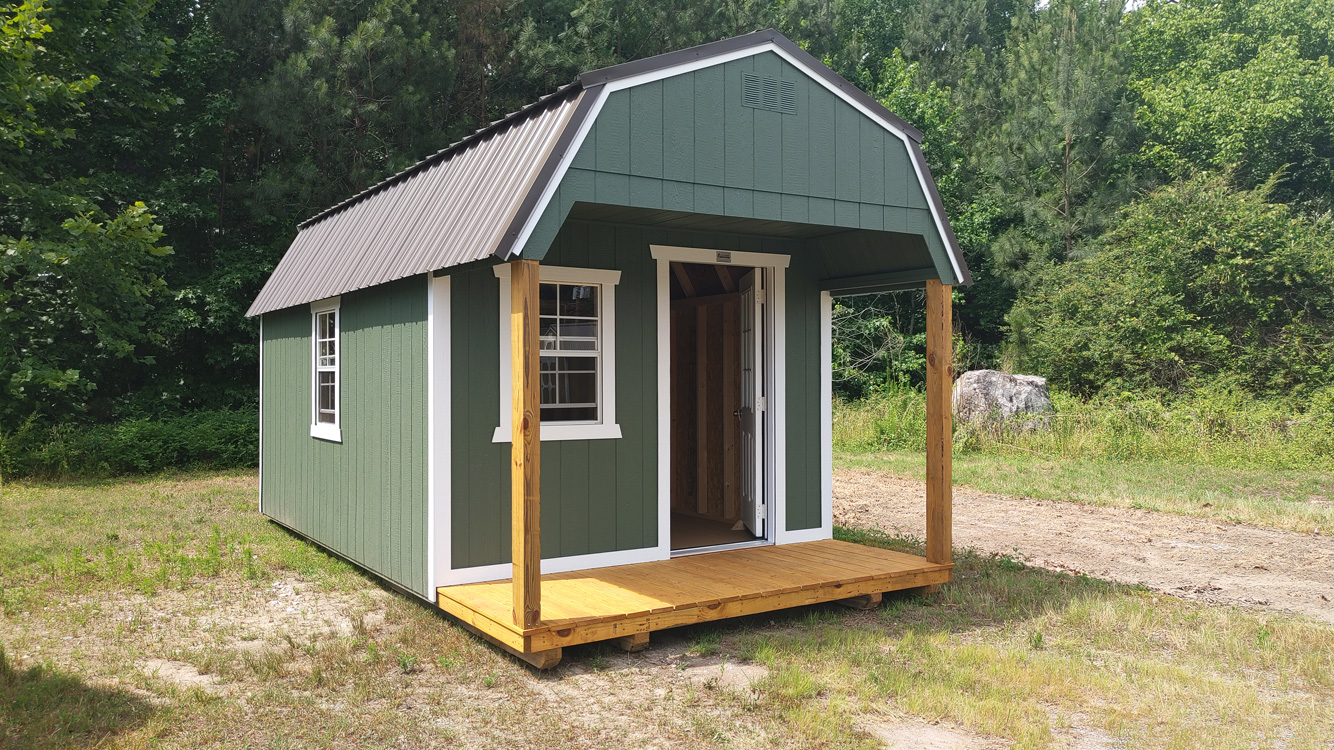 10' x 20' Rosemary Green Lofted Barn Playhouse Storage Shed