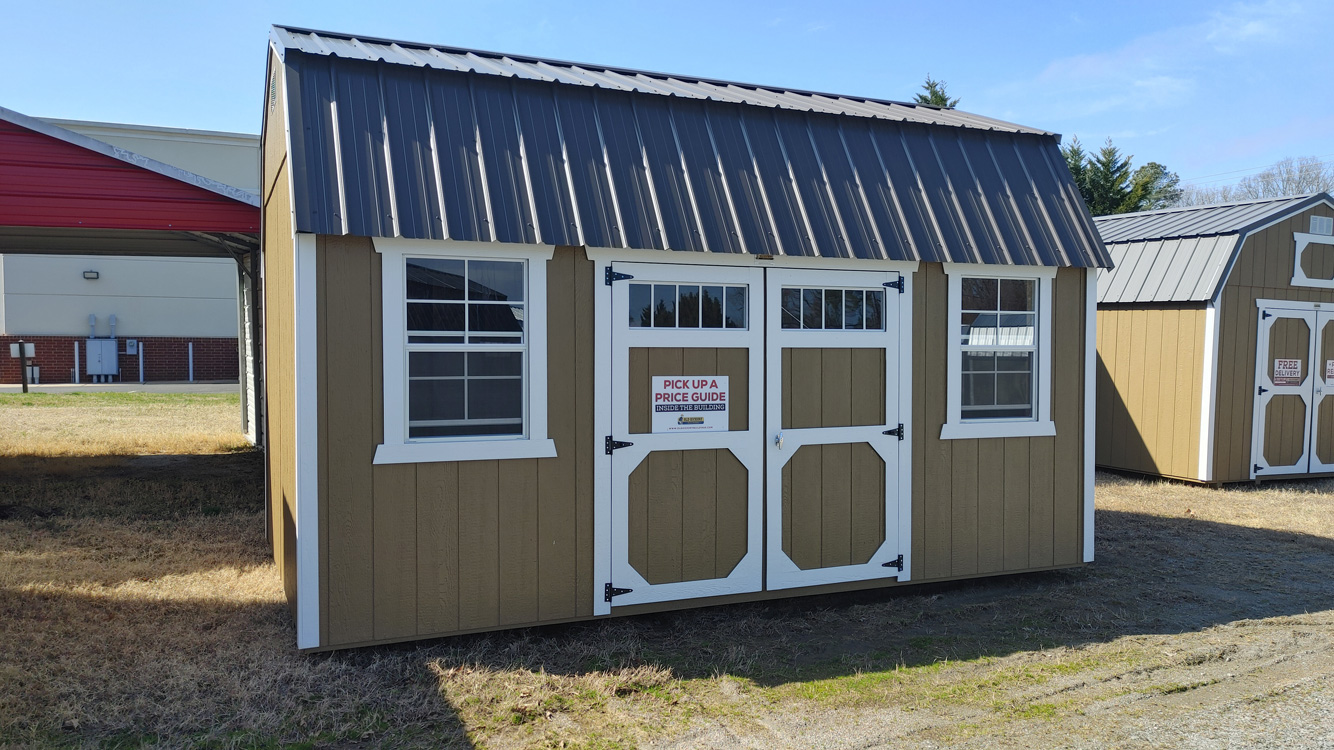 10' x 16' Thatch Brown Side Lofted Barn Storage Shed
