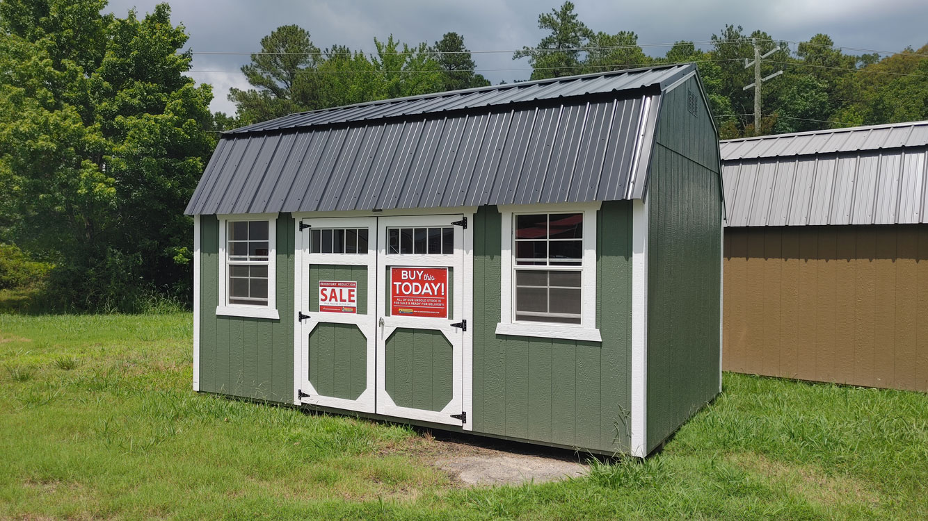 10' x 16' Rosemary Green Side Lofted Barn Storage Shed