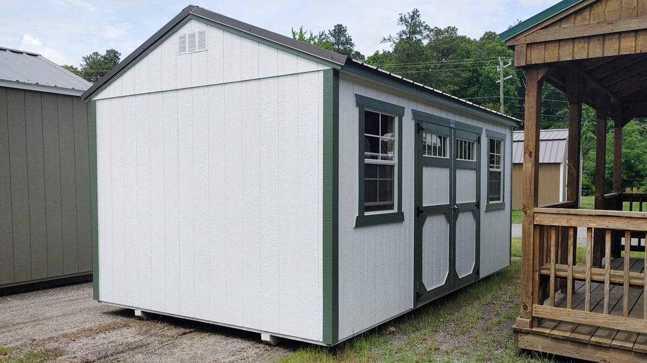 10' x 16' Barn White A-Frame Side Utility Storage Shed