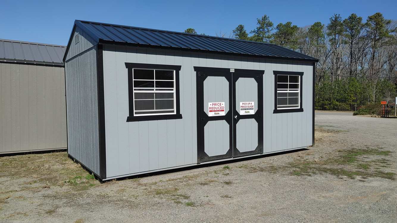 10' x 20' Pewter Cast A-Frame Side Utility Storage Shed