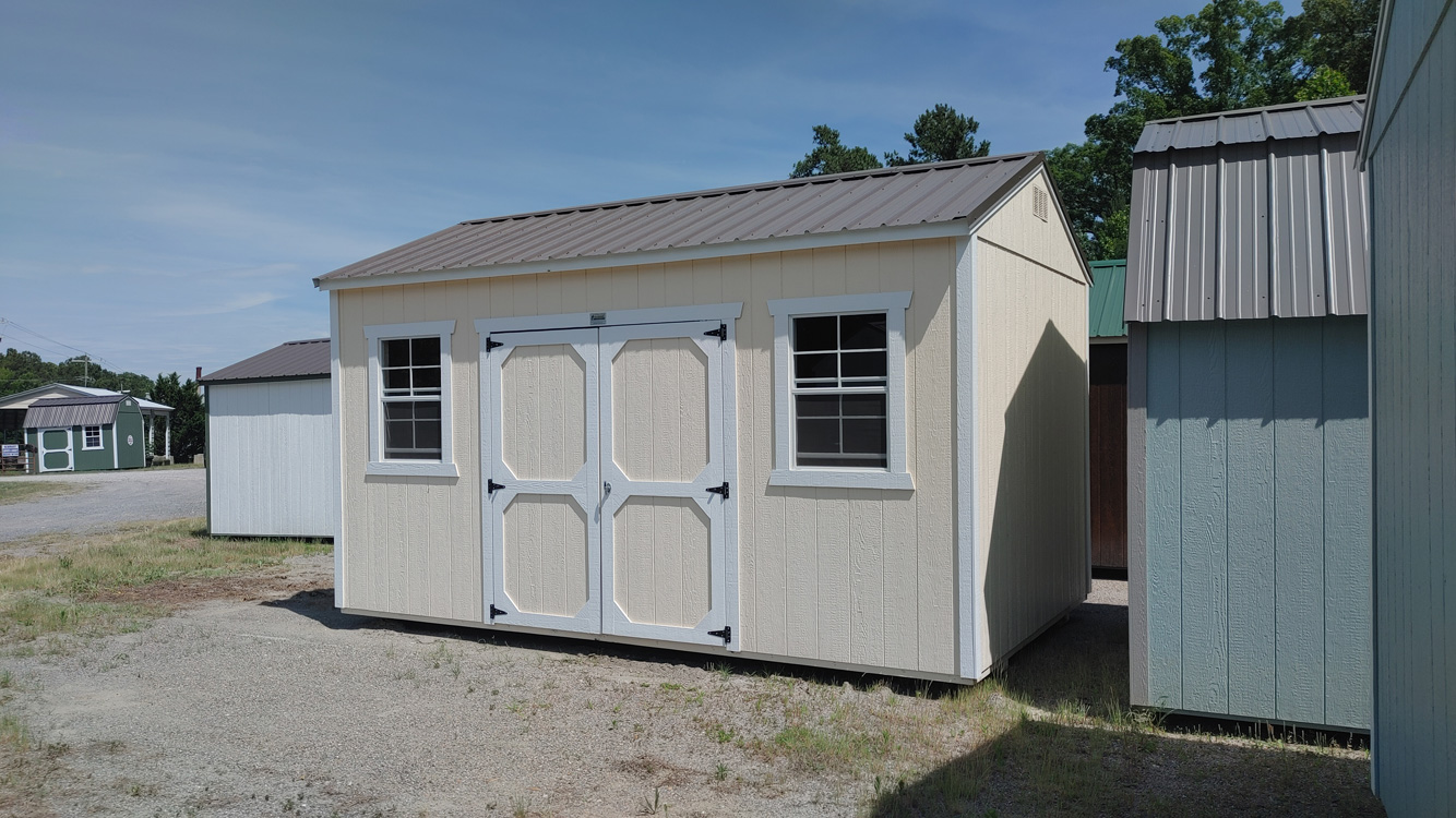 10' x 16' Eaglet Beige A-Frame Side Utility Storage Shed