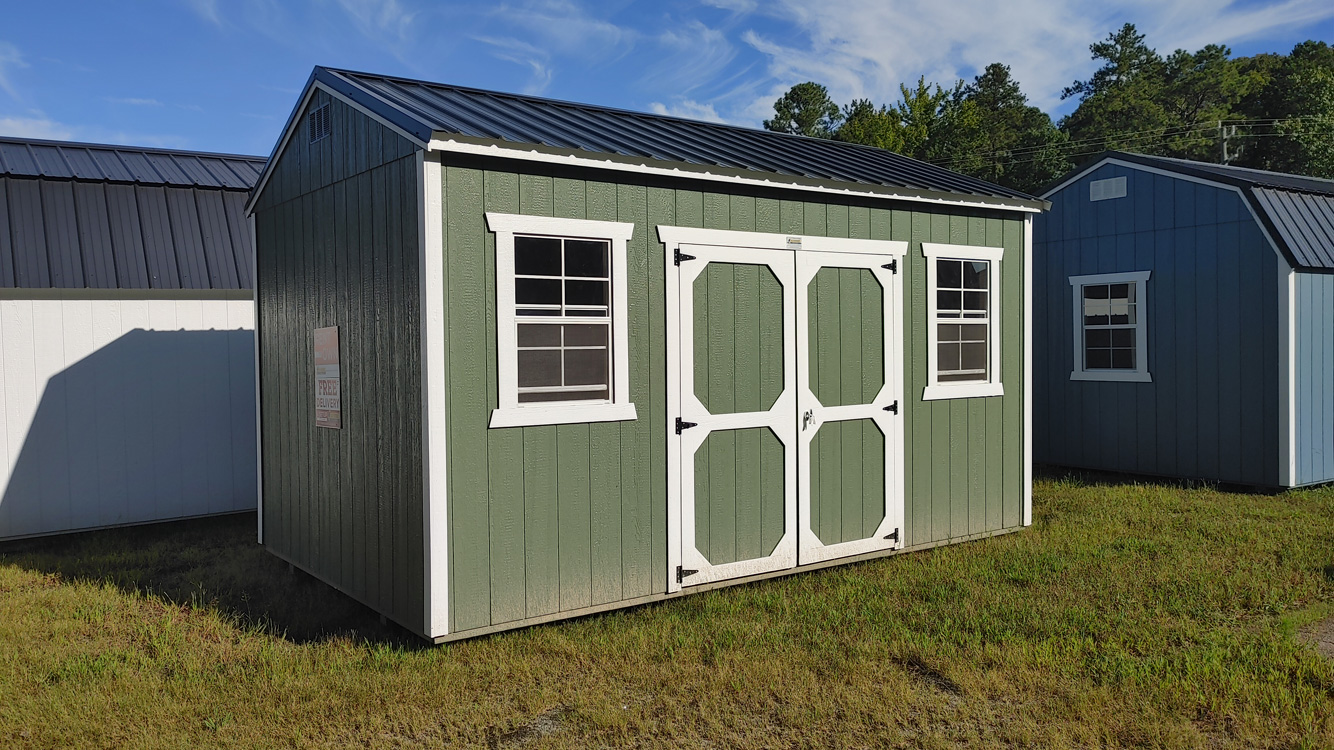 10' x 16' Rosemary Green A-Frame Side Utility Storage Shed