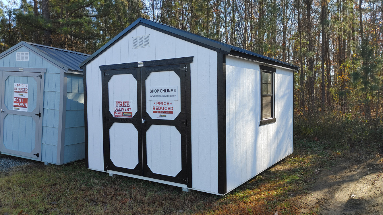 10' x 12' Barn White A-Frame Utility Storage Shed