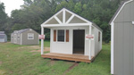 12' x 24' Barn White Lofted Barn Playhouse Storage Shed