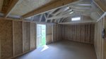 12' x 20' Barn White Side Lofted Barn Storage Shed