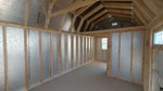 10' x 20' Barn White Side Porch Lofted Barn Storage Shed